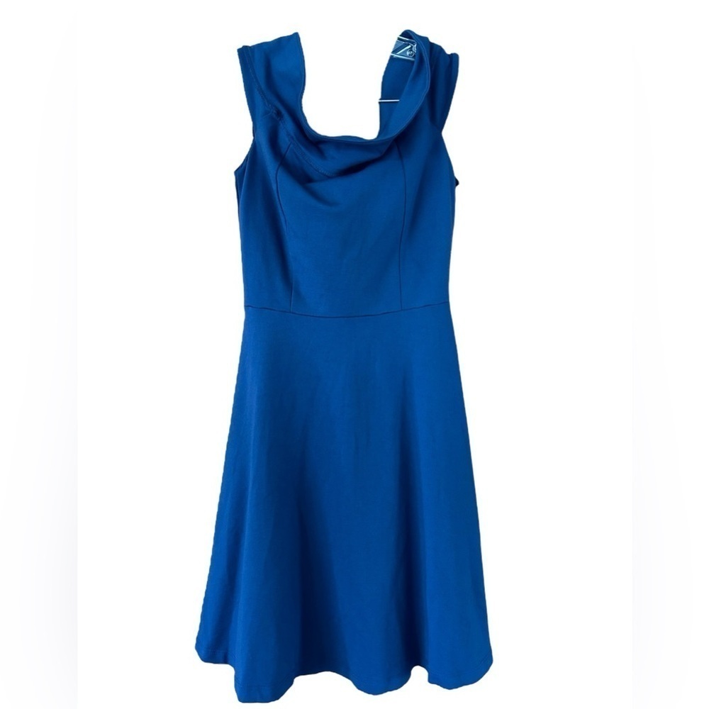 Lulus Blue Sleeveless Scoop Neck Fit and Flare Mini Dress XS